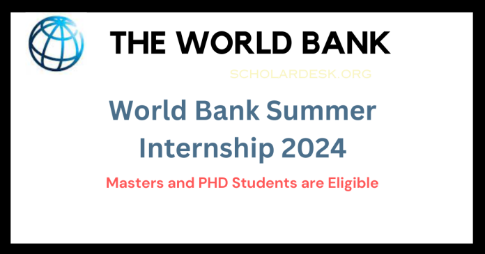 World Bank Summer Internship 2024