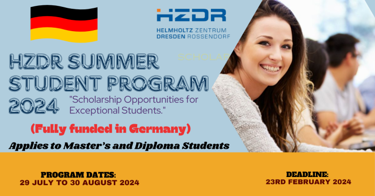 HZDR SUMMER STUDENT PROGRAM 2024, GERMANY (FUNDED)
