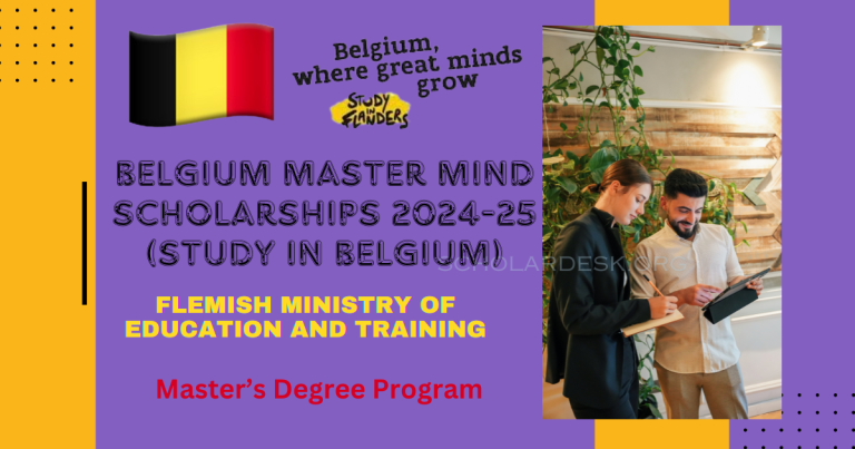 BELGIUM MASTER MIND SCHOLARSHIPS 2024-25