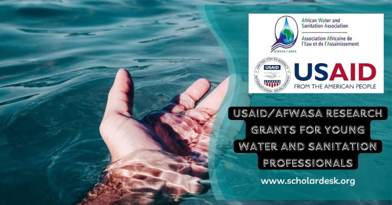USAID/AFWASA RESEARCH GRANTS FOR YOUNG WATER AND SANITATION PROFESSIONALS