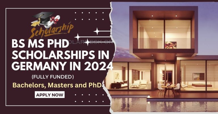 BS MS PhD SCHOLARSHIPS IN GERMANY IN 2024 (FULLY FUNDED)