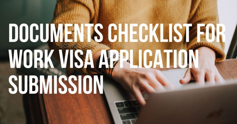 Documents Checklist for Work VISA Application Submission